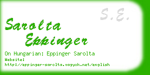 sarolta eppinger business card